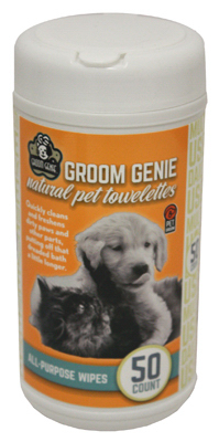 224636 Groom Genie All Purpose, Daily Clean Pet Wipes, 50 Count