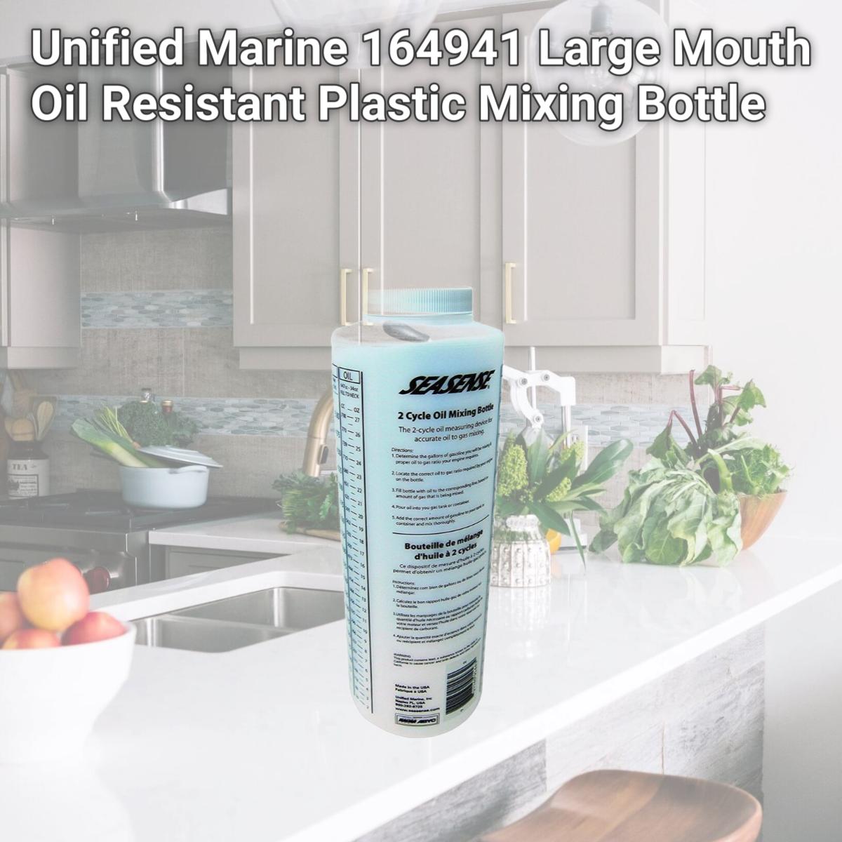 Picture of Unified Marine 164941 Large Mouth Oil Resistant Plastic Mixing Bottle