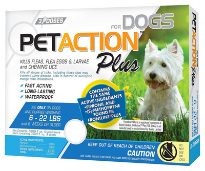 Pet Action Plus Dog Flea & Tick Applicators - Small