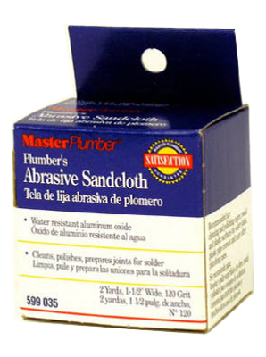 599035 1.5 X 2 In. Master Plumber Abrasive Cloth