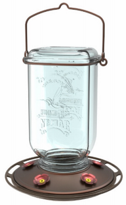 Classic Brands 213385 Hummingbird Feeder - Clear Mason Jar