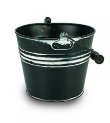 6 In. Banded Planter, Charcoal