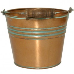 6 In. Banded Planter, Vintage Copper