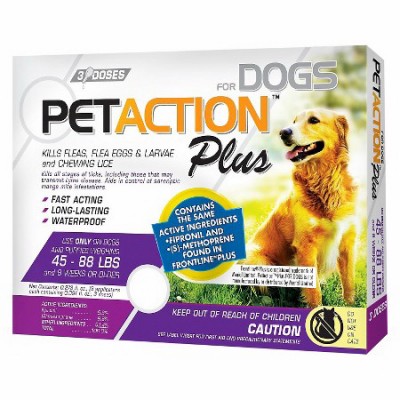 221544 Pet Action Plus Dog Flea & Tick Applicators - Large