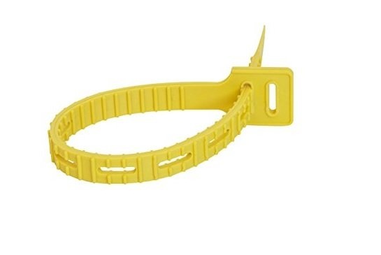 225369 14 In. Tie Cable, Yellow - 2 Per Pack
