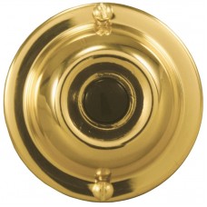 Heathco 228102 Wired Push Button Door Bell, Polished Brass