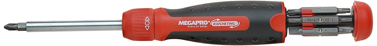 Megapro Marketing Usa Nc 233586 13-in-1 Ratcheting Driver, Red