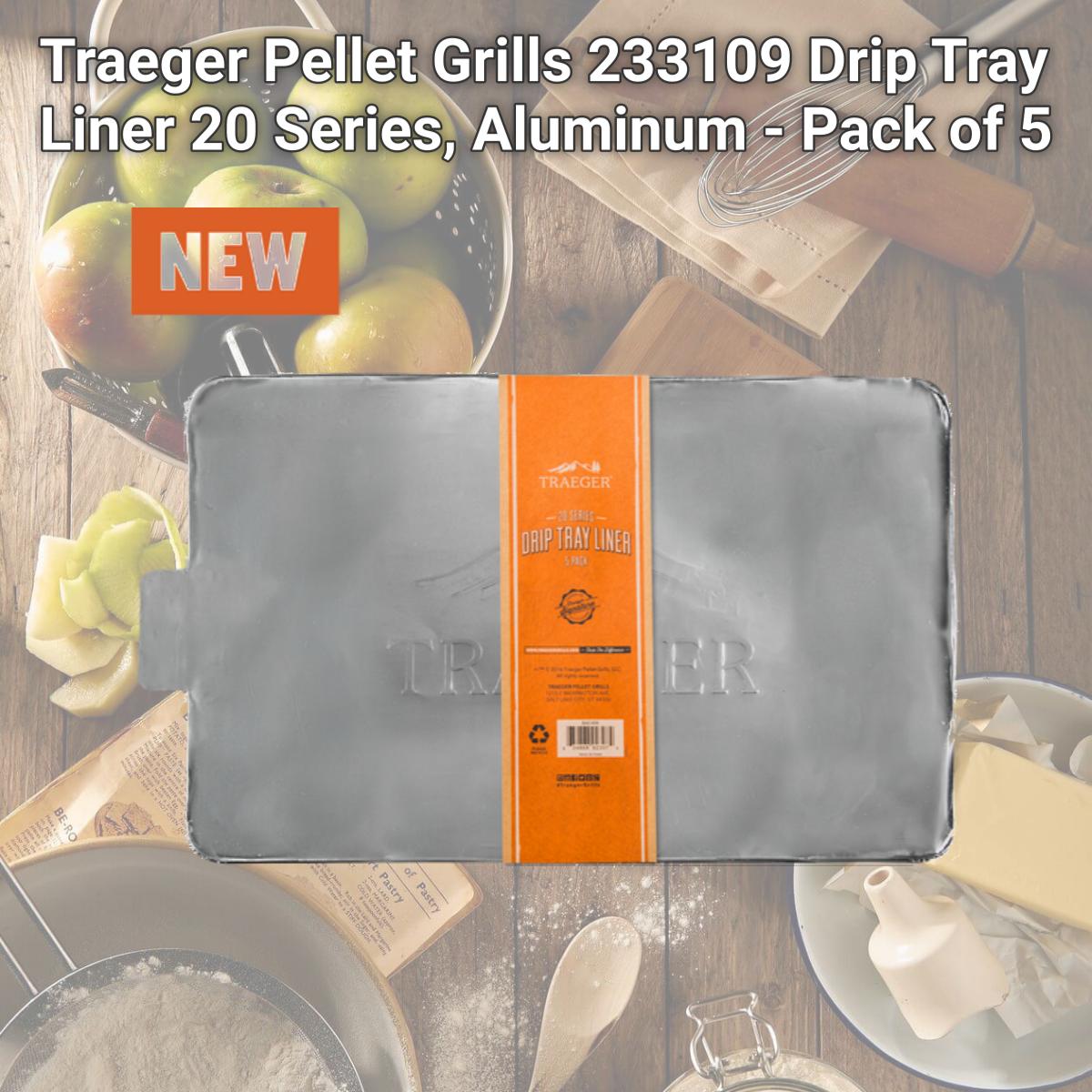 Picture of Traeger Pellet Grills 233109 Drip Tray Liner 20 Series, Aluminum - Pack of 5