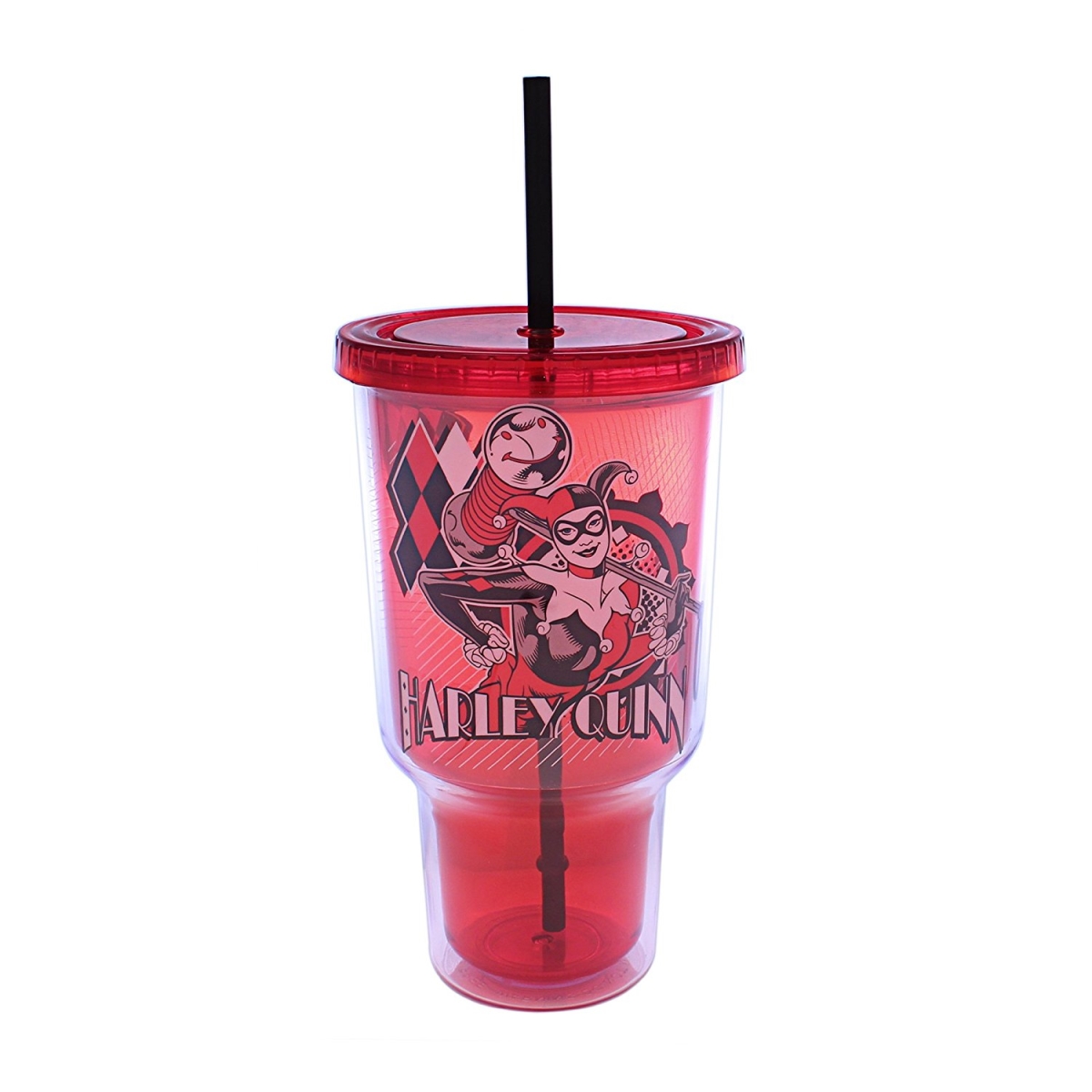 230865 32 Oz Harley Quinn Jumbo Cold Cup With Lid & Straw