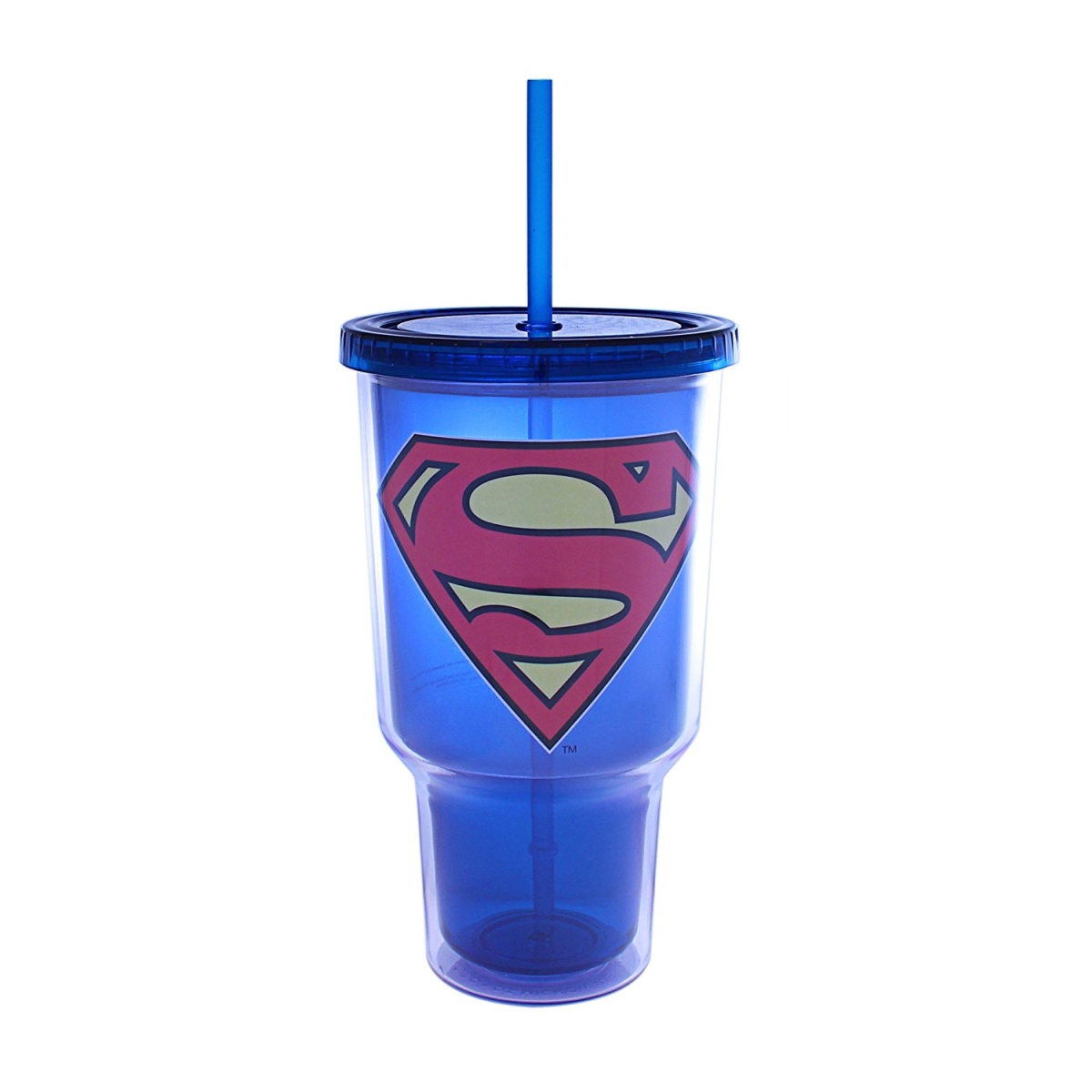 230878 32 Oz Superman Logo Plastic Jumbo Cold Cup