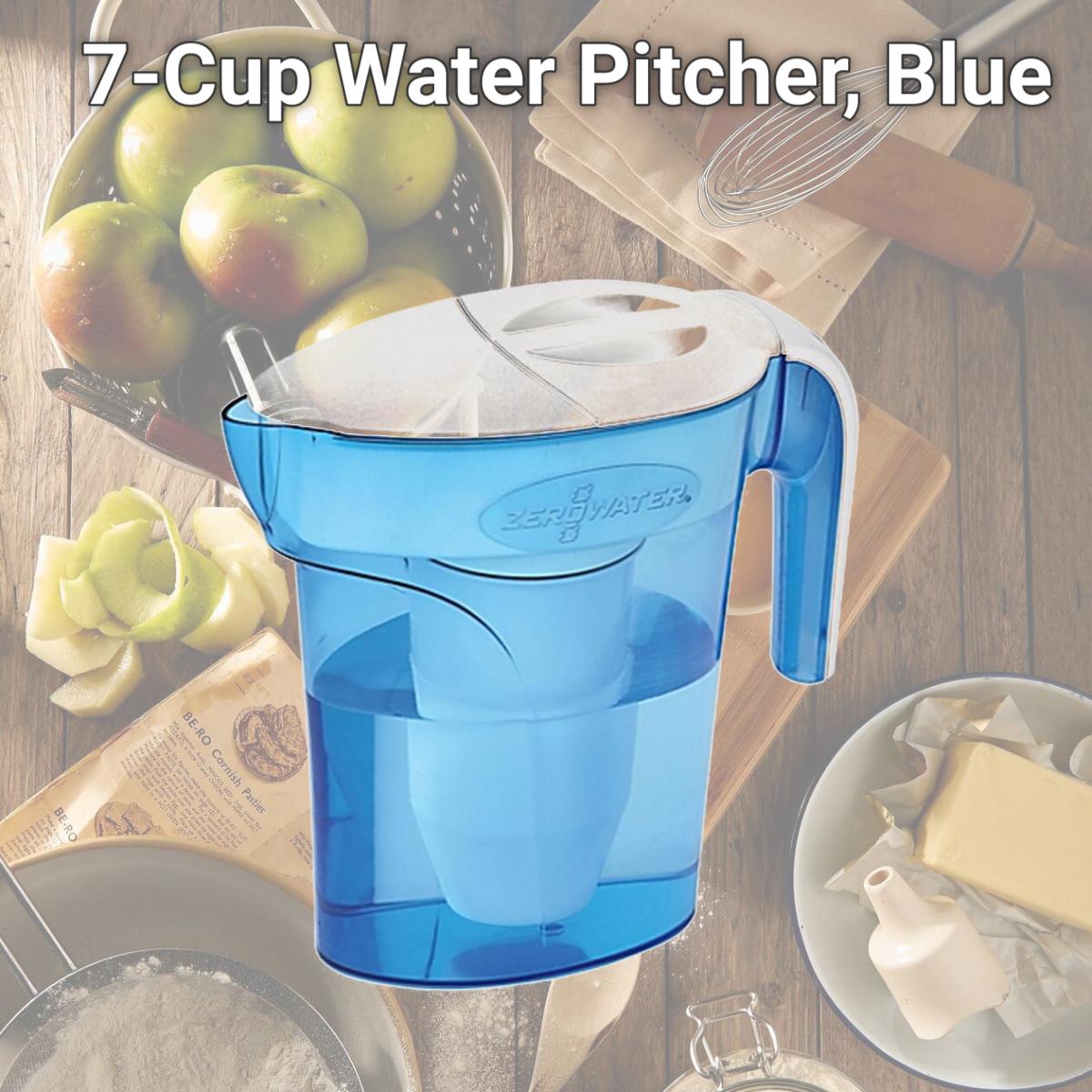 Picture of Zero Technologies 230844 7-Cup Water Pitcher, Blue
