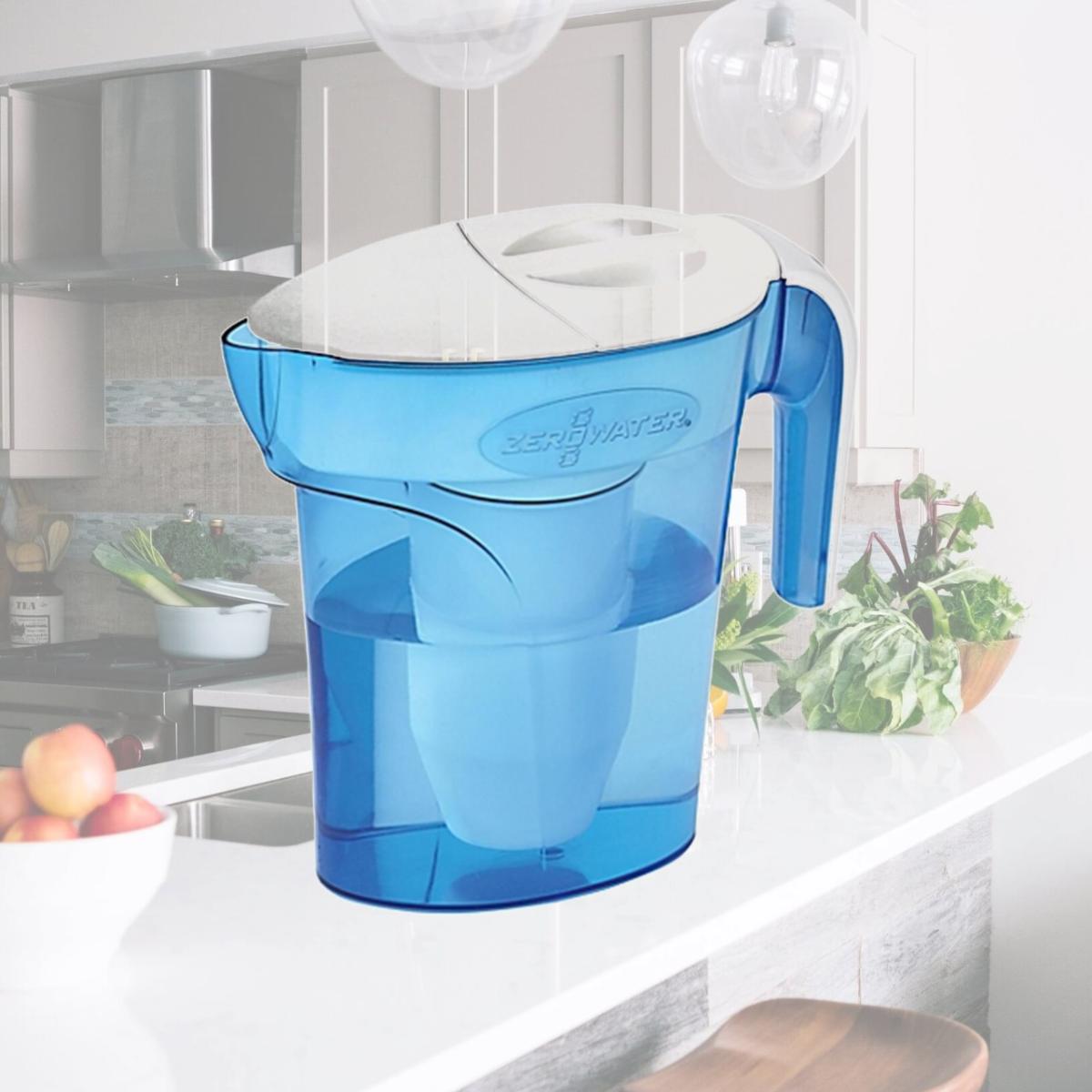 Picture of Zero Technologies 230844 7-Cup Water Pitcher, Blue