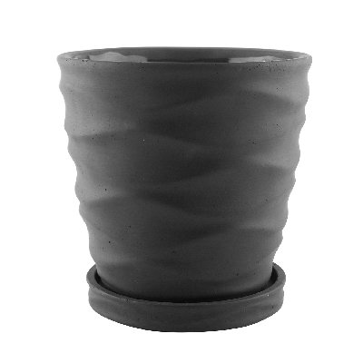 226124 5.25 In. Wave Planter, Gray