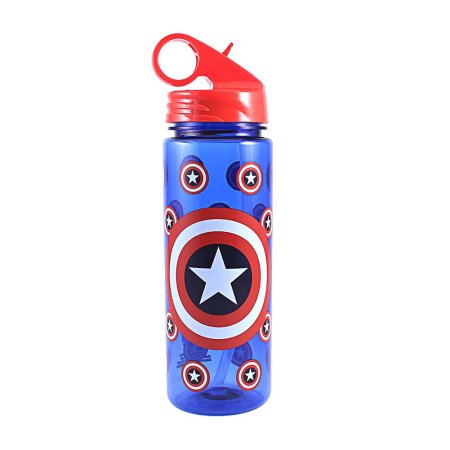 600 Ml Captain America Water Bottle, Blue