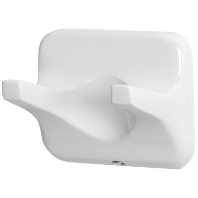 Home Pointe Double Robe Hook, White
