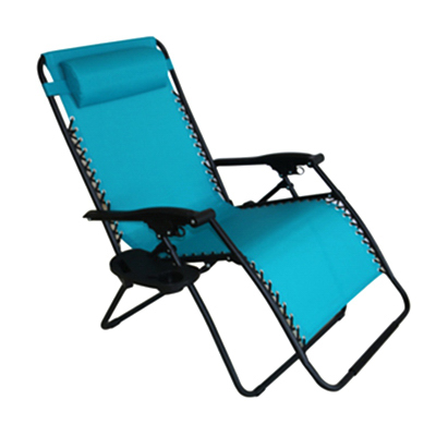 227443 E-coated Steel Frame Verona Zero Gravity Chair, Blue - Extra Large