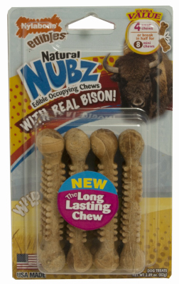 236351 Bison Nubz Dog Treat, Small - Pack Of 4