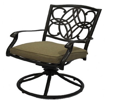 227624 Four Seasons Alumicast Cushion Swivel Rocker Chair