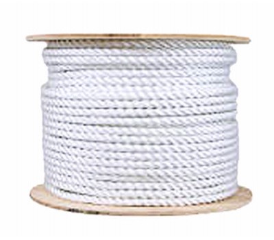235078 0.50 In. X 250 Ft. White Solid Braided Nylon Rope