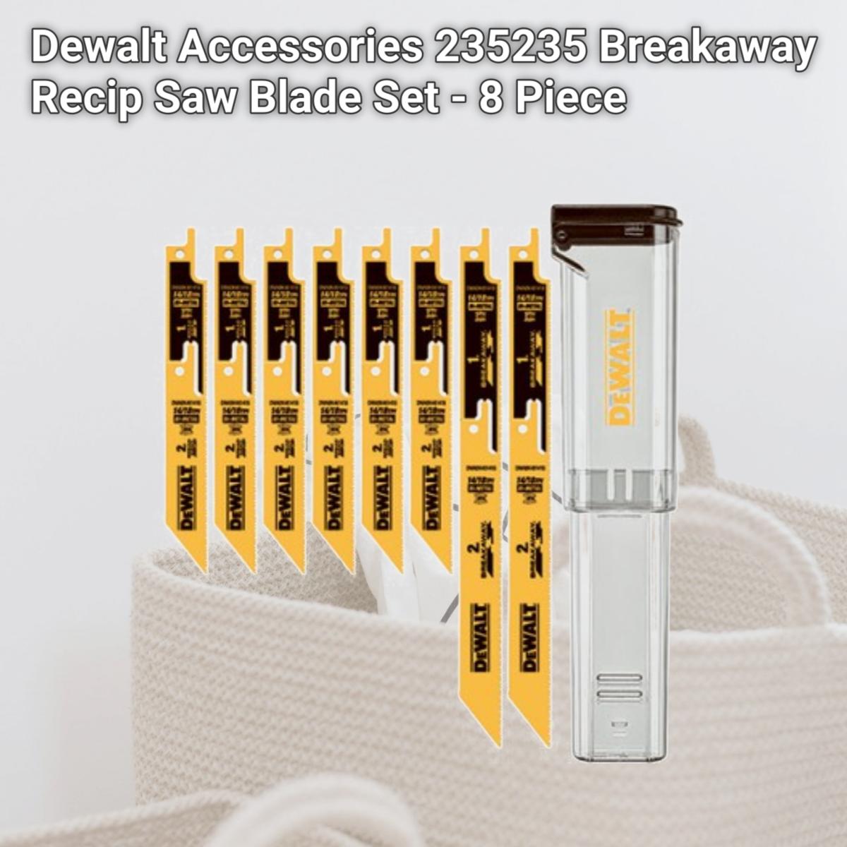 Picture of Dewalt Accessories 235235 Breakaway Recip Saw Blade Set - 8 Piece