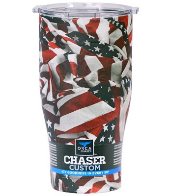 237410 Hydro Dipped American Flag Chaser Tumbler - 27 Oz