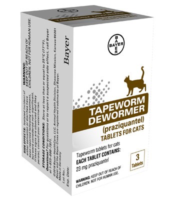 238553 23 Mg Dewormer Tablets For Cats - Pack Of 3
