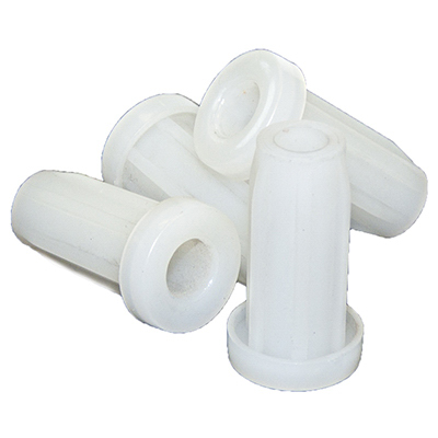 235881 0.68 In. Truguard Plastic Round Sockets, White - Pack Of 4