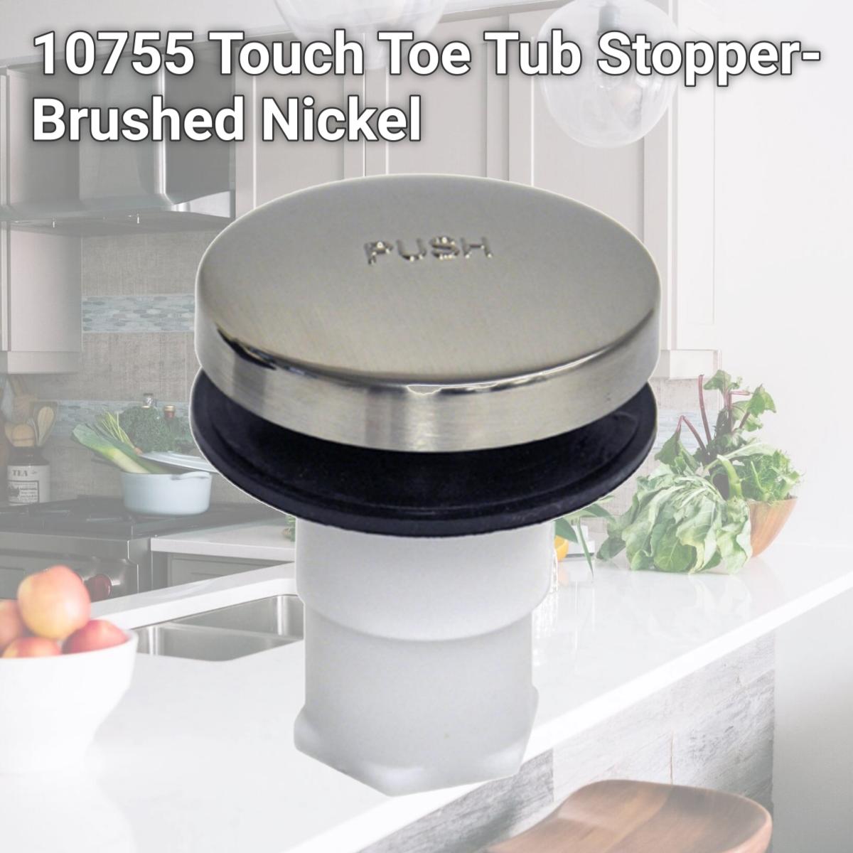 Picture of Danco 10755 Touch Toe Tub Stopper- Brushed Nickel
