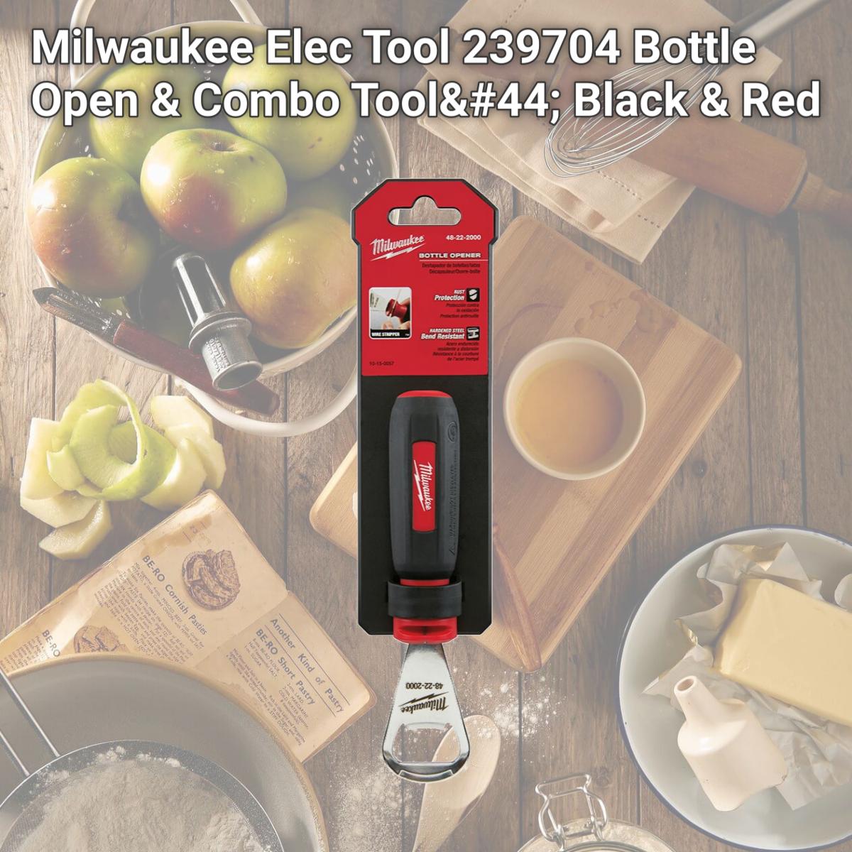 Picture of Milwaukee Elec Tool 239704 Bottle Open & Combo Tool, Black & Red