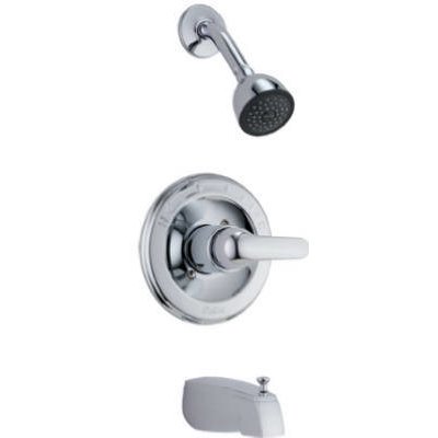 171774 Monitor Single Handle Tub & Shower Faucet Plus Showerhead, Chrome