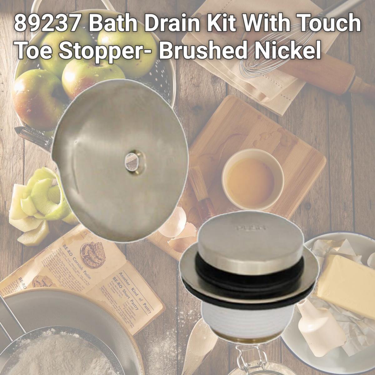 Picture of Danco 89237 Bath Drain Kit With Touch Toe Stopper- Brushed Nickel