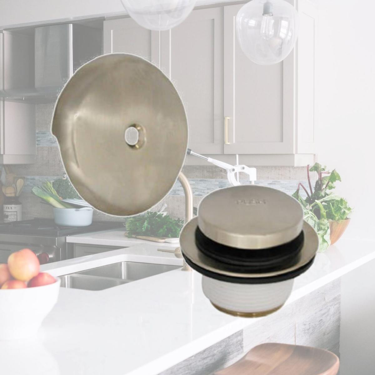 Picture of Danco 89237 Bath Drain Kit With Touch Toe Stopper- Brushed Nickel