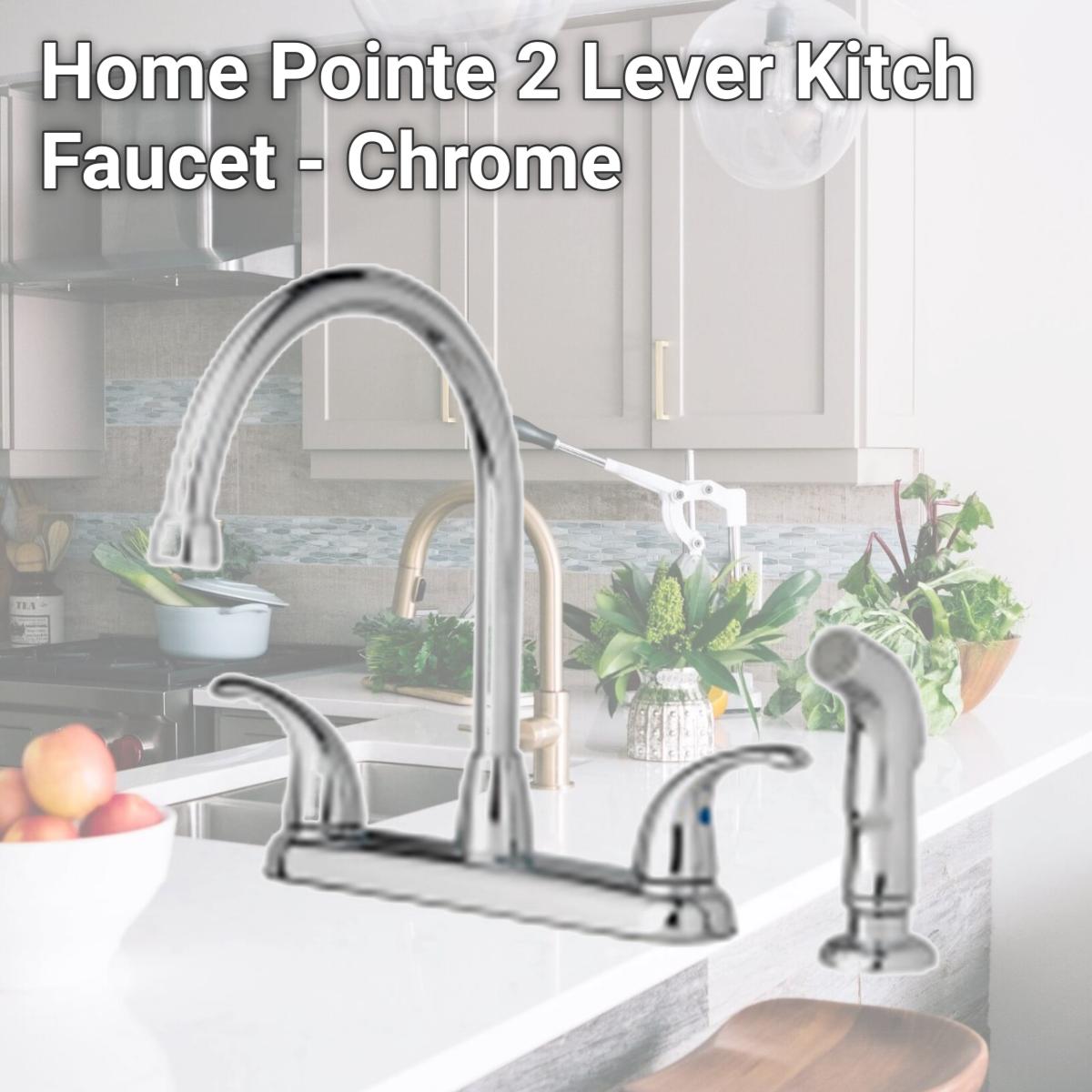 Picture of Homewerks Worldwide Import 239963 Home Pointe 2 Lever Kitch Faucet - Chrome