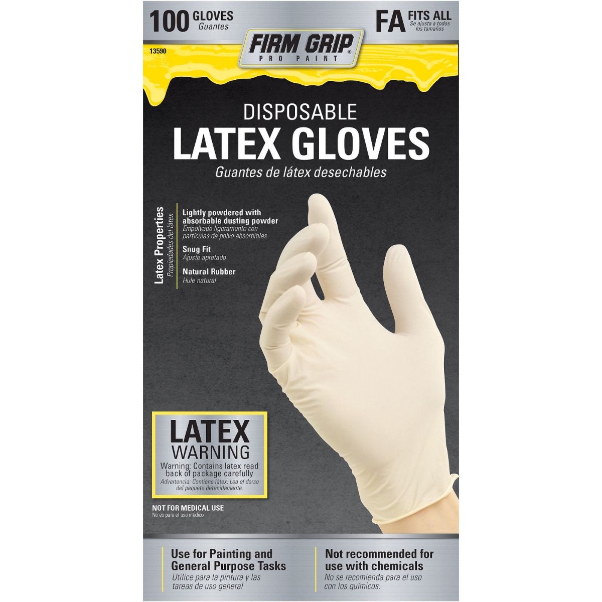 UPC 731919135902 product image for 240514 Disposable Latex Gloves - 100 Count | upcitemdb.com