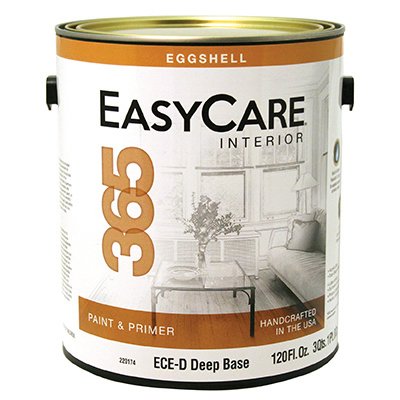 220174 1 Gal Eced Easycare 365 Deep Base Interior Latex Wall Paint & Primer, Washable Eggshell