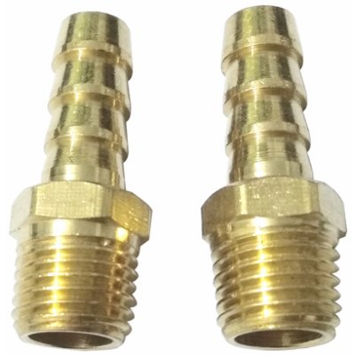 239183 0.37 In. Barbed X 0.37 In. Npt Male Master Mechanic Hose End, Pack Of 2