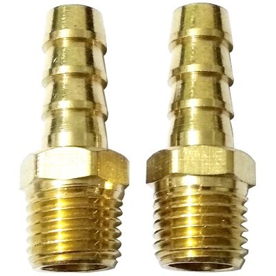 239186 0.37 In. Barbed X 0.25 In. Npt Male Master Mechanic Hose End, Pack Of 2