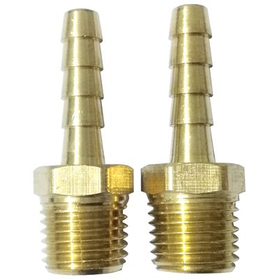 239187 0.25 In. Barbed X 0.25 In. Npt Male Master Mechanic Hose End, Pack Of 2