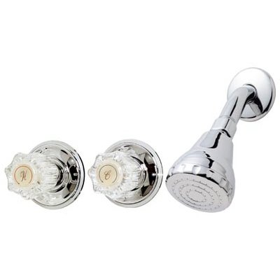 239950 Homepointe Shower Faucet With 2 Acrylic Handle - Basic Chrome