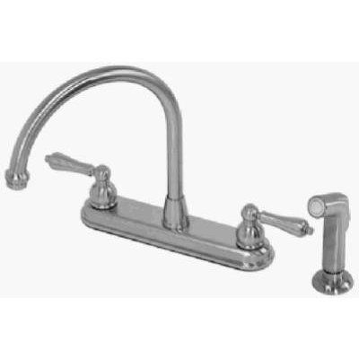 239964 Homepointe High Arc Kitchen Faucet With 2 Lever Handle - Pvd Brushed Nickel