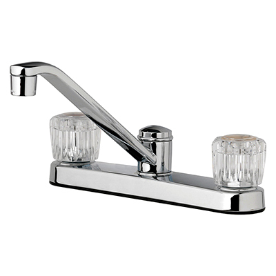 242103 8 In. Homepointe Kitchen Faucet With 2 Acrylic Handle - Chrome