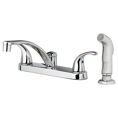 242106 Homepointe Kitchen Faucet With 2 Decorative Lever Handle - Chrome