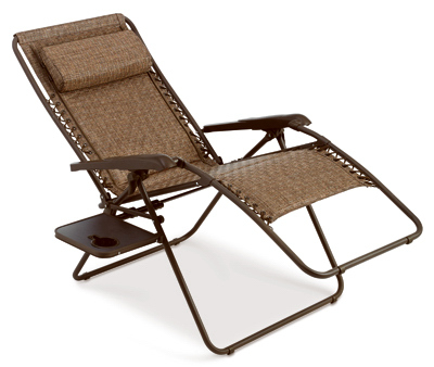 242962 Marbella Steel Zero Gravity Chair - Tan, Extra Large - 43.7 X 30.7 X 35.43 In.