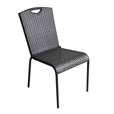 227455 Sonoma Steel & Woven Chat Chair, 35.43 X 15.19 X 20.47 In.