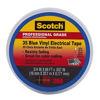 192642 0.75 In. X 66 Ft. Professional Grade Vinyl Electrical Tape - Blue