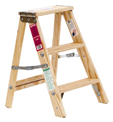 240132 2 Ft. Type 3 Wood Step Ladder, Silk