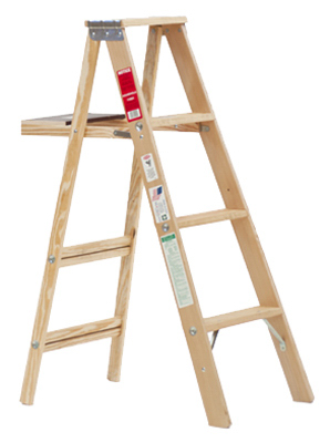 240133 4 Ft. Type 3 Wood Step Ladder, Silk