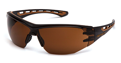 240994 Sandstone Bronze Anti-fog Lens Safety Glasses With Black & Tan Frame