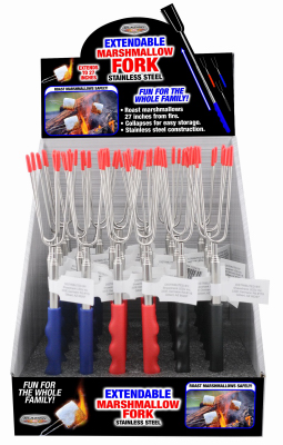 240517 Extendable Stainless Steel Marshmallow Fork, Assorted Color