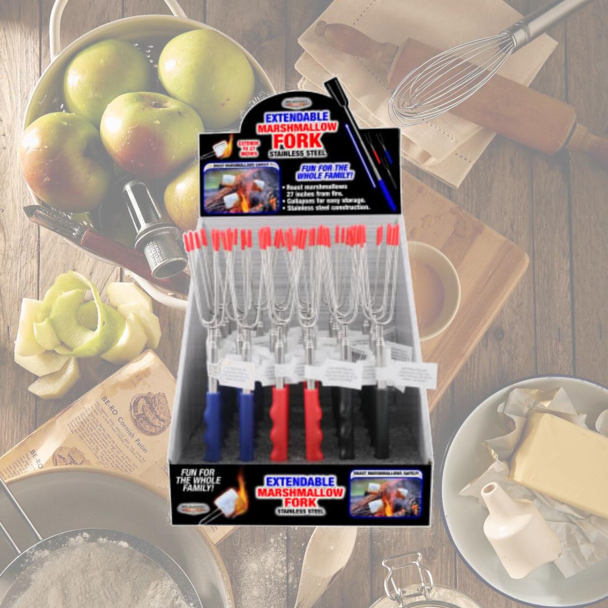 Picture of Shawshank Ledz 240517 Extendable Stainless Steel Marshmallow Fork, Assorted Color